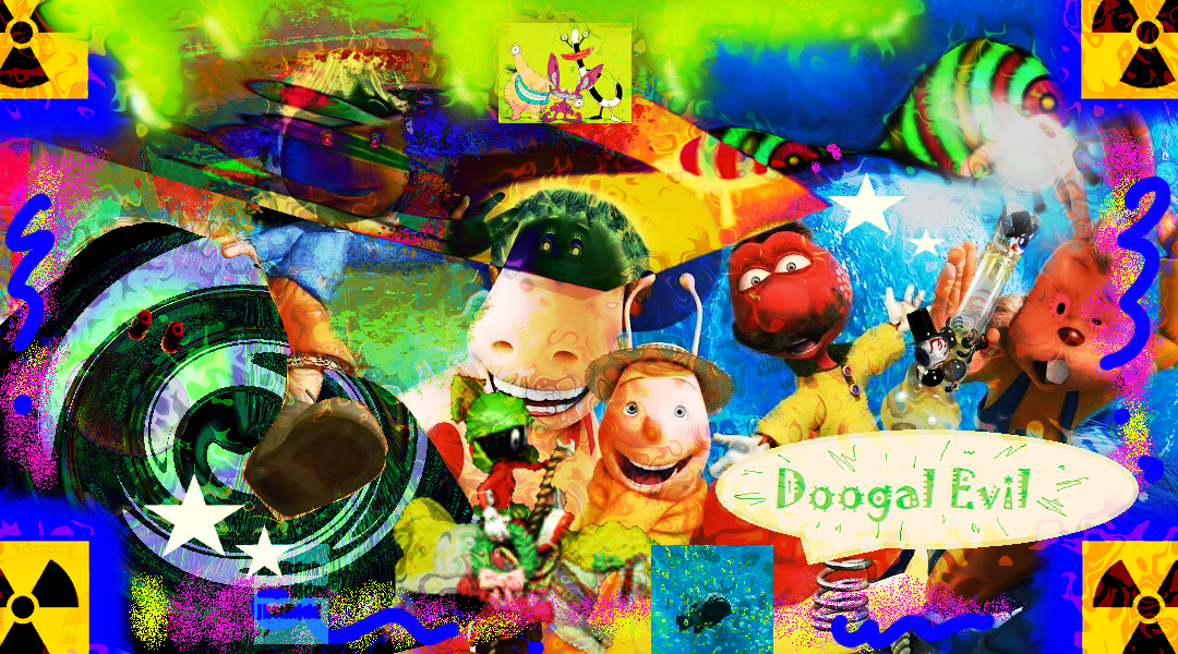 a highly edited image of the movie Doogal